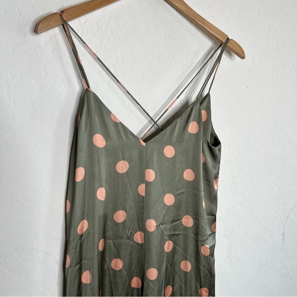 Zara Wide Leg Polka Dot Satin Jumpsuit - Picture 6 of 10